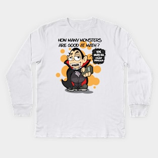 Math Teacher Shirt Funny | Vlad Dracula Shirt Count Dracula Kids Long Sleeve T-Shirt